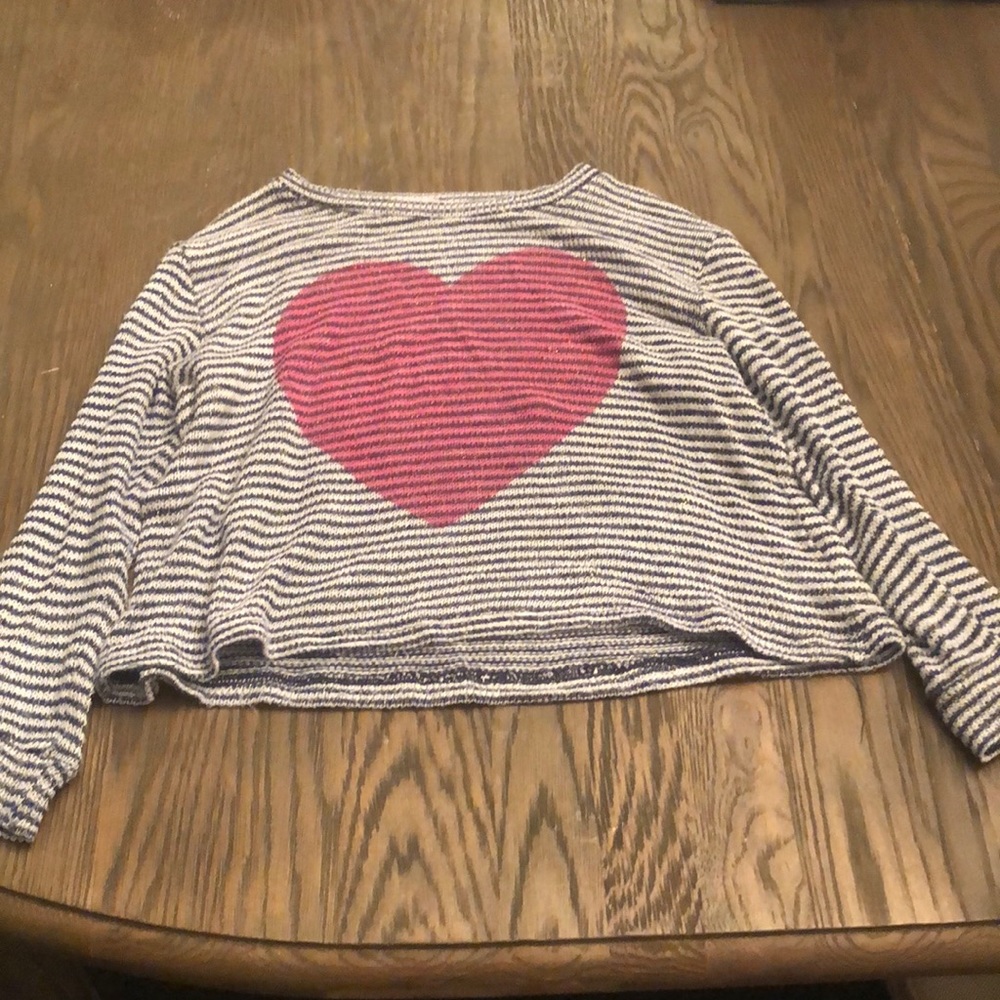 Striped and heart sweater size 6x play six